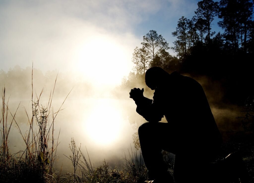 man, fog, silhouette