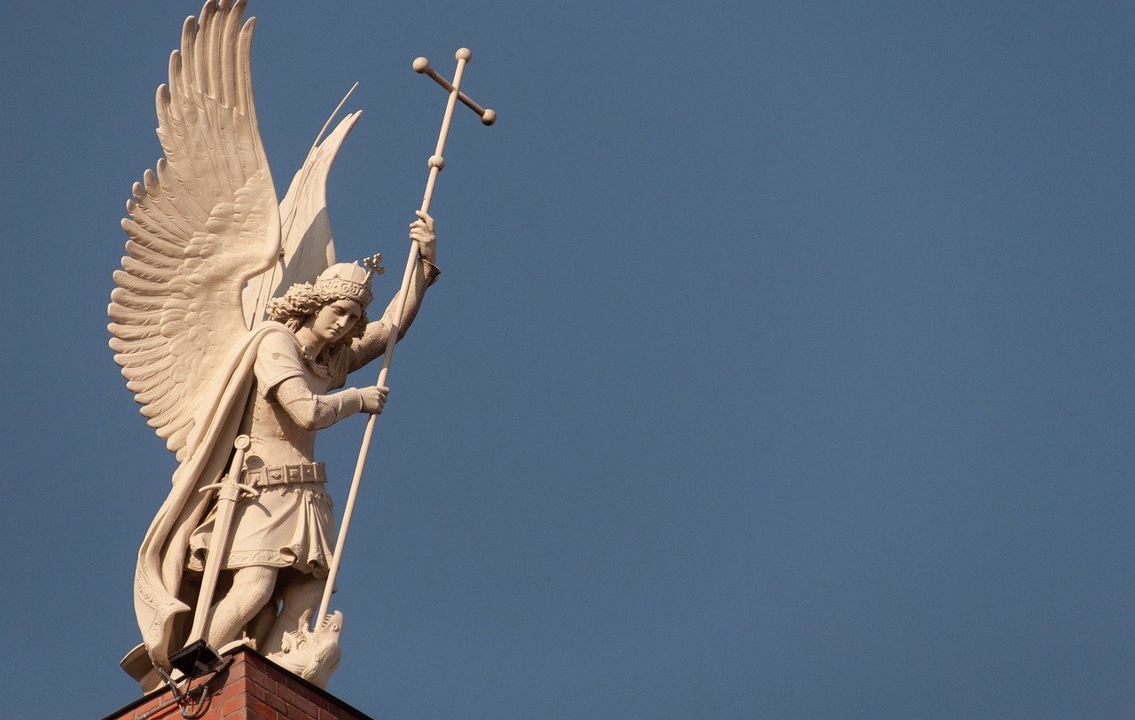 sculpture, angel sculpture, angel statue, archangel statue, archangel sculpture