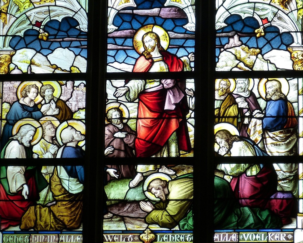 church, window, church window, stained glass, stained glass window, gothic, coloured, bible, jesus, christ, proclamation, religion, christianity, jesus christ, new testament, ascension, jesus, jesus, jesus, jesus christ, ascension, ascension, ascension, ascension, ascension