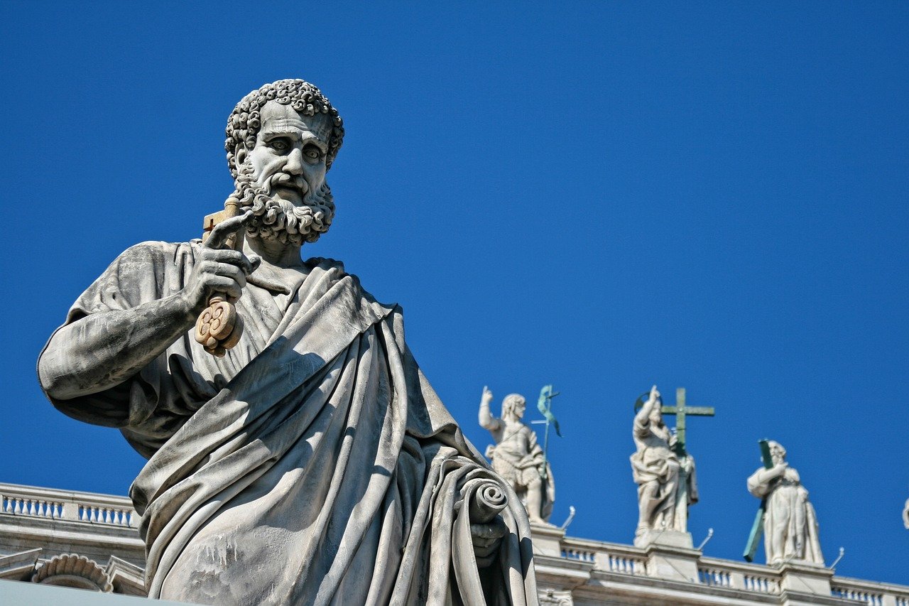 saint pierre, statue, sculpture, art, artwork, art installation, stone sculpture, italy, rome, vatican, statue, italy, italy, rome, rome, rome, rome, rome, vatican