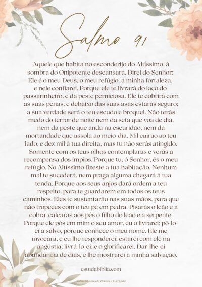 Salmo 91 para Impressão Grande