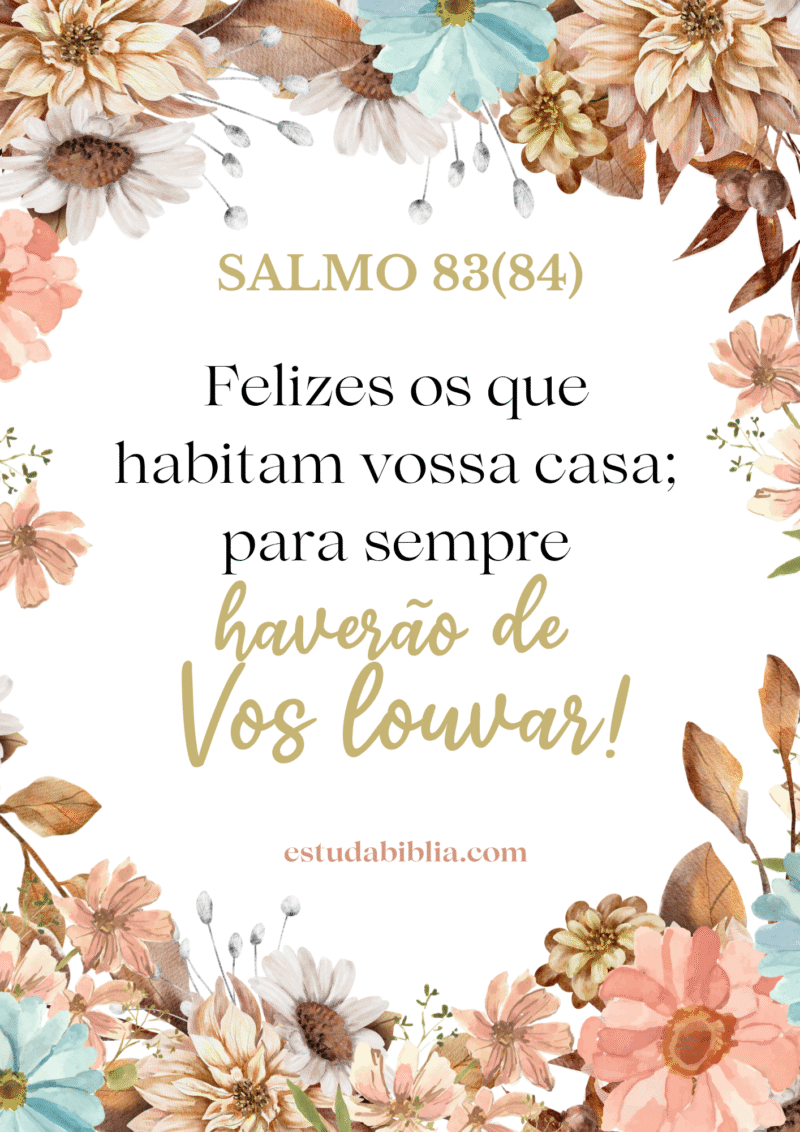 Devocional com Salmo 83(84) para Imprimir