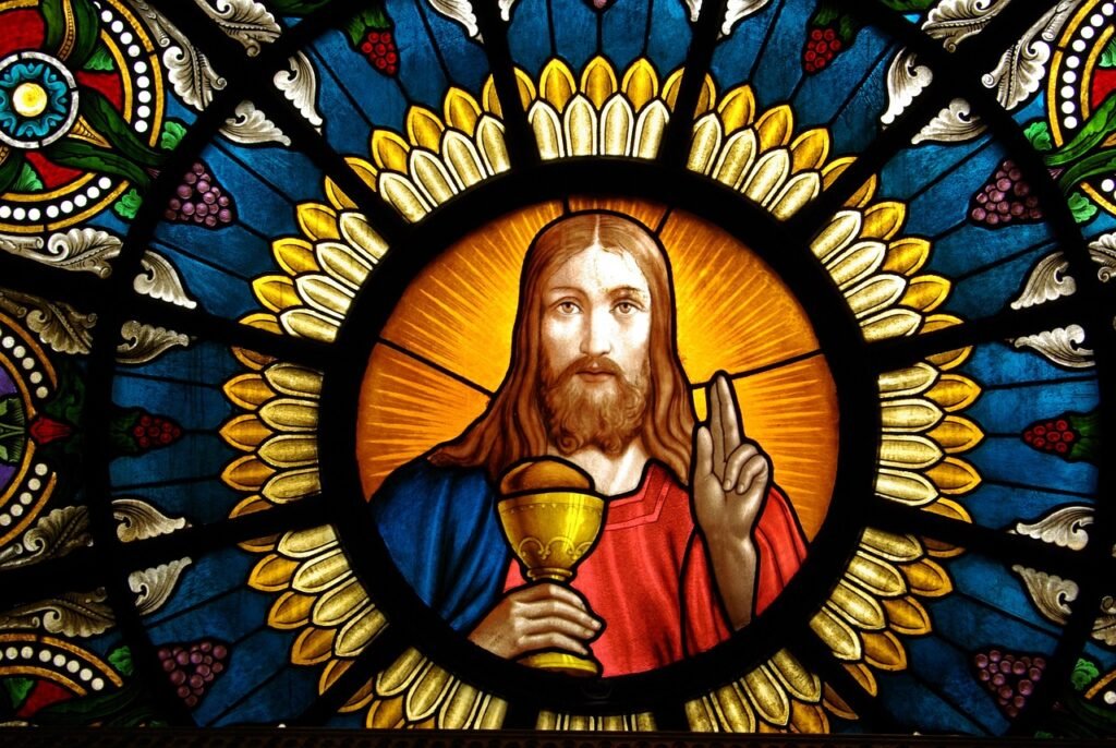 altar window, delsbo, church, jesus, jesus, jesus, jesus, jesus, jesus