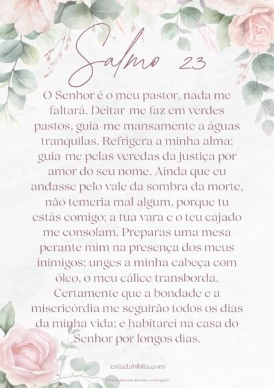 Salmo 23 Completo para Imprimir
