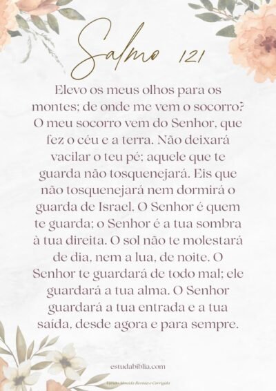 Salmo 121 Completo Escrito para Oração
