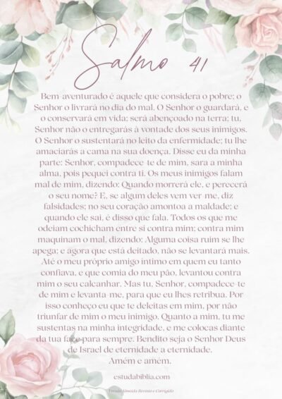 Salmo 41 Completo para Imprimir