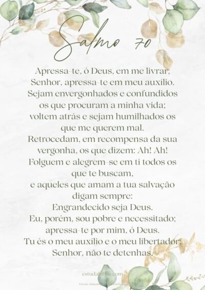 Salmo 70 completo para ler