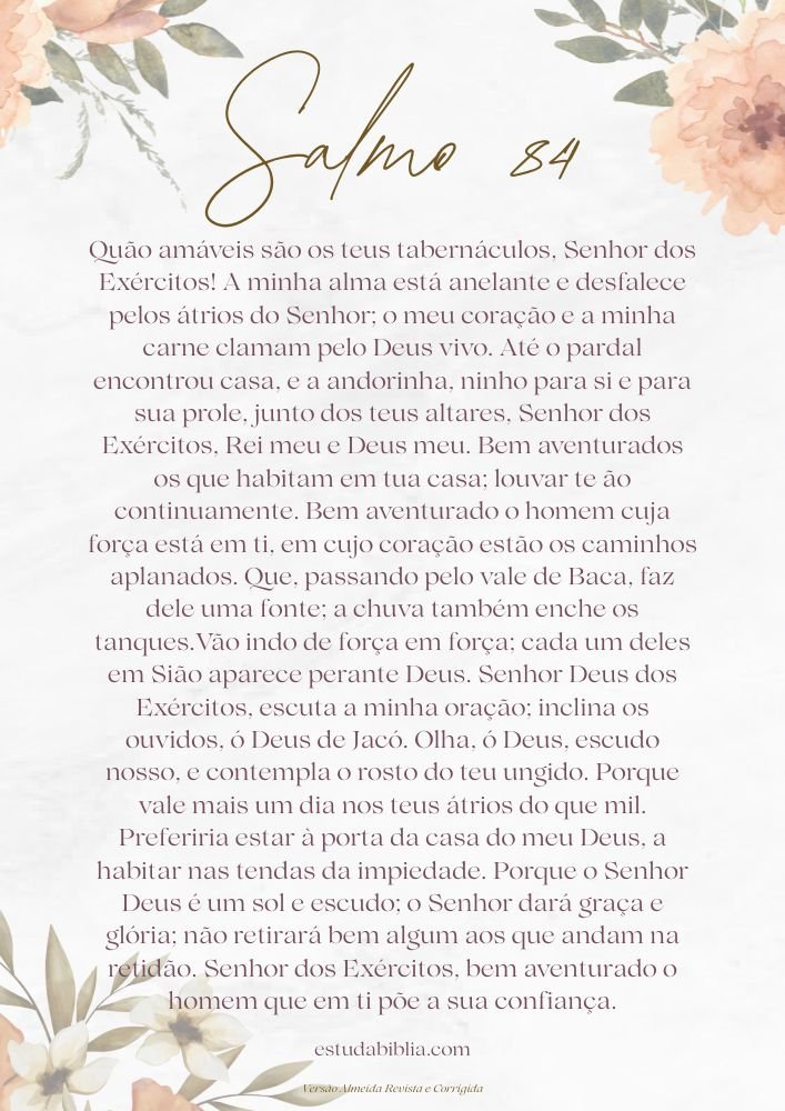 Salmo 84 completo para imprimir